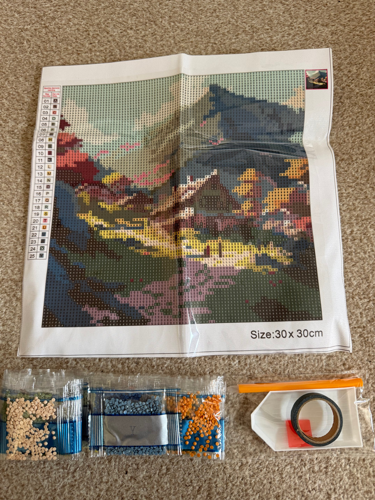 8 x Partial Diamond Paintings Round Drill