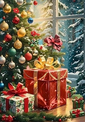 Christmas Diamond Painting Round Drill 30x40