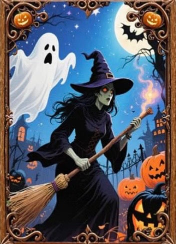 Halloween Diamond Painting Round Drill 30x40