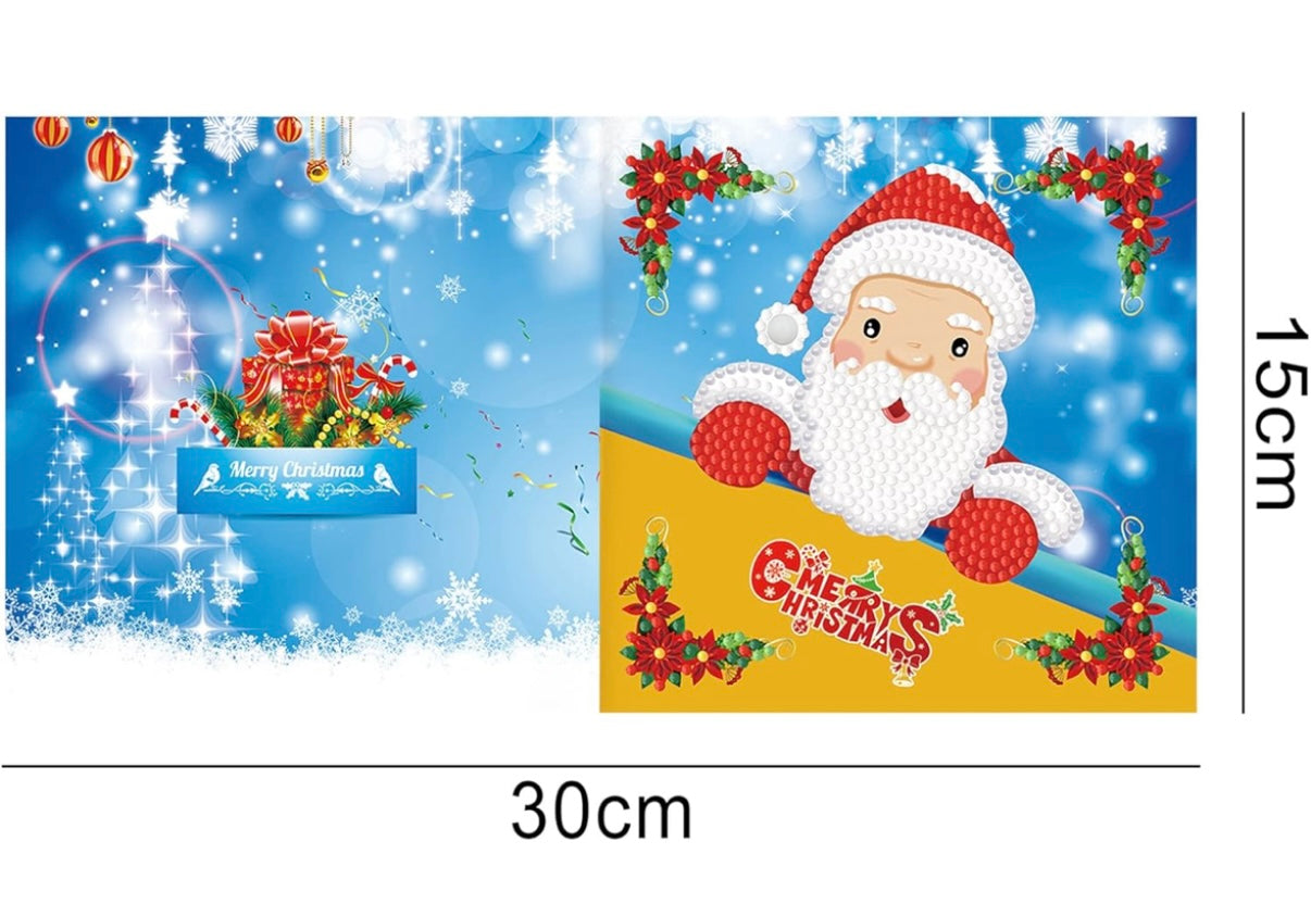 5D DIY Diamond Painting Christmas Art Card Handmade Greeting Cards Pack of 8